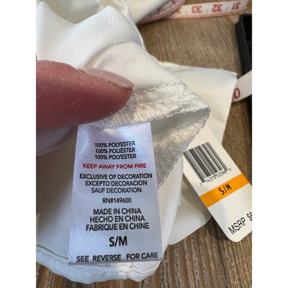 Flora Nikarooz Kit White Lace Trim Wrap Robe - Picture 8 of 9